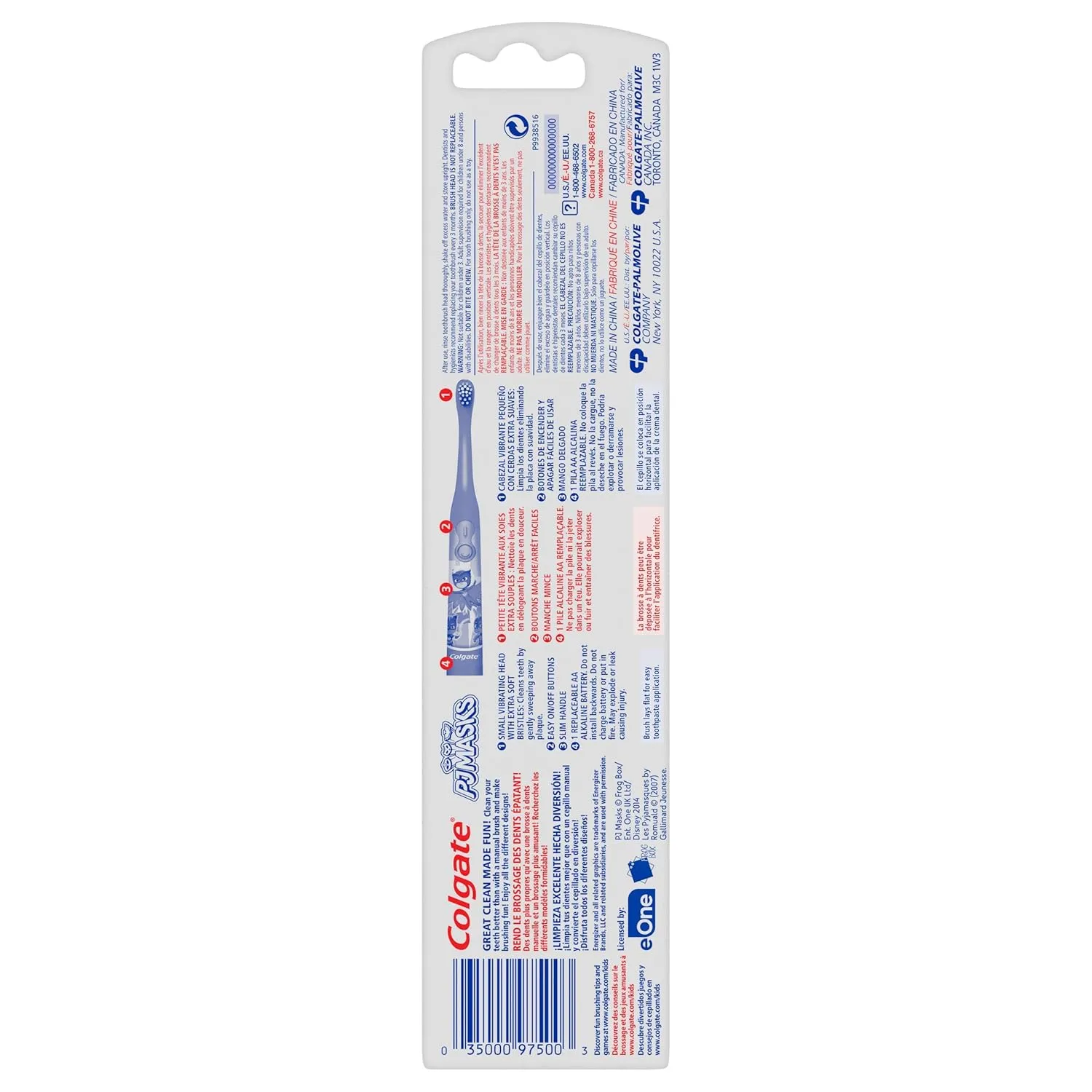 Colgate Kids Battery Powered Toothbrush, PJ Masks, Extra Soft Bristles, 1 Pack