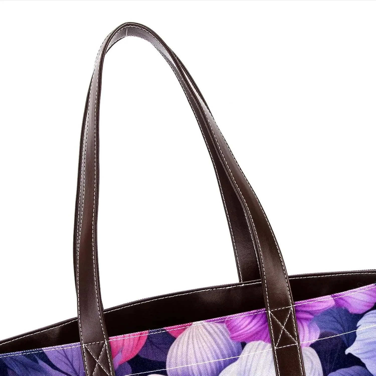 Colorful Petal Flowers-1035 Shoulder Purses for Women Large Soft Washed Leather Purses and Durable Handbags