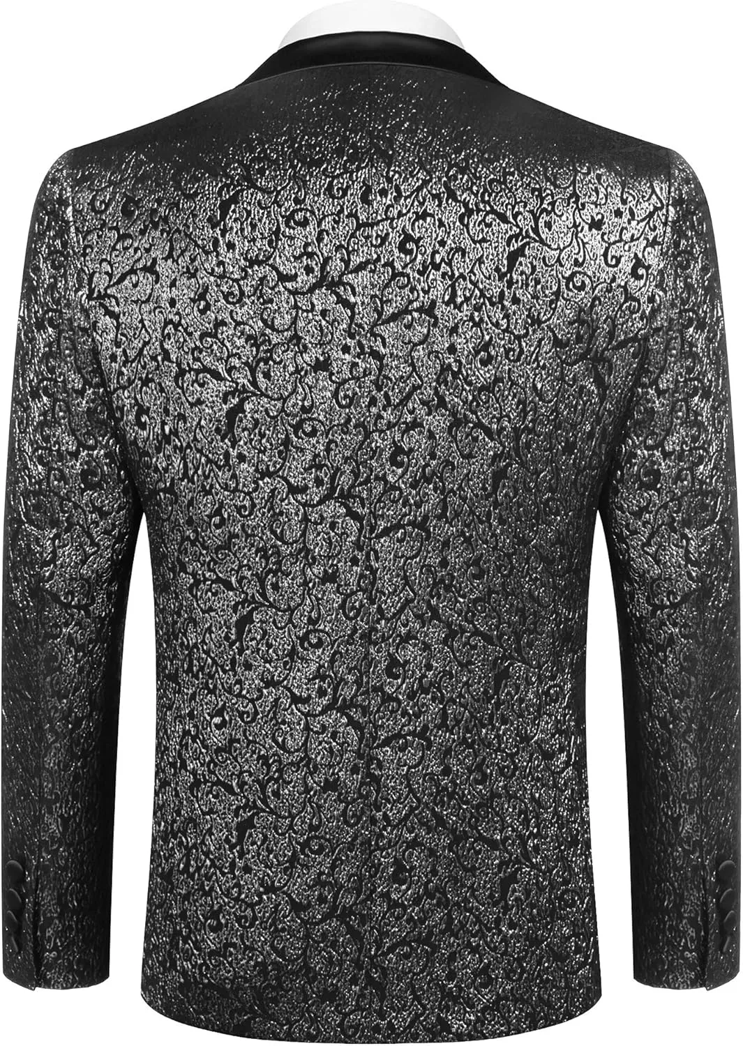 COOFANDY Men's Floral Tuxedo Jacket Jacquard Suit Jacket Slim Fit Blazer for Wedding, Prom, Dinner