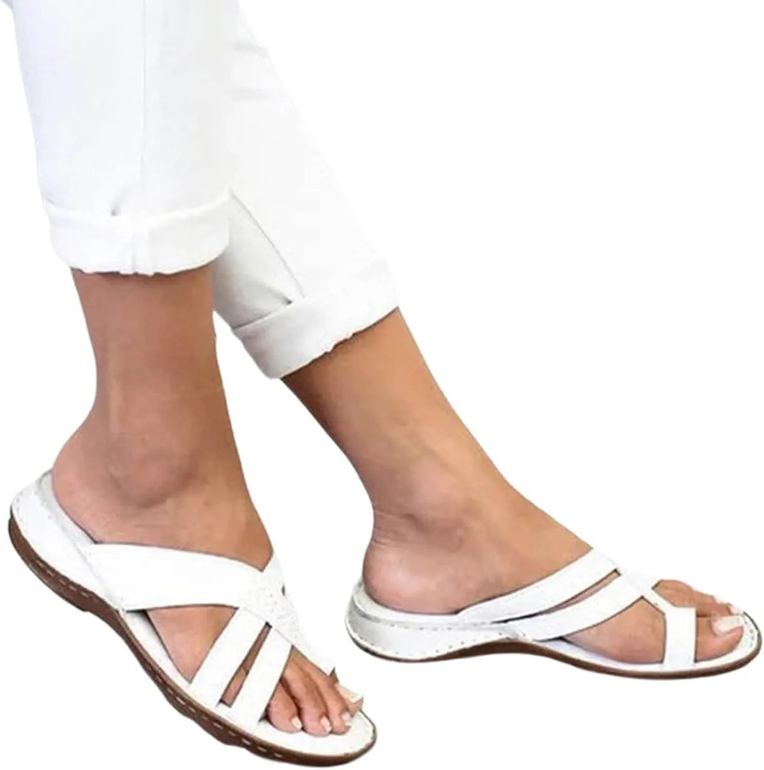 Cool Slippers Female Soft Soled Non Slip Wear Resisting Flat Beach Flops Lady Sandals Sandals for Women Wedge Size 5