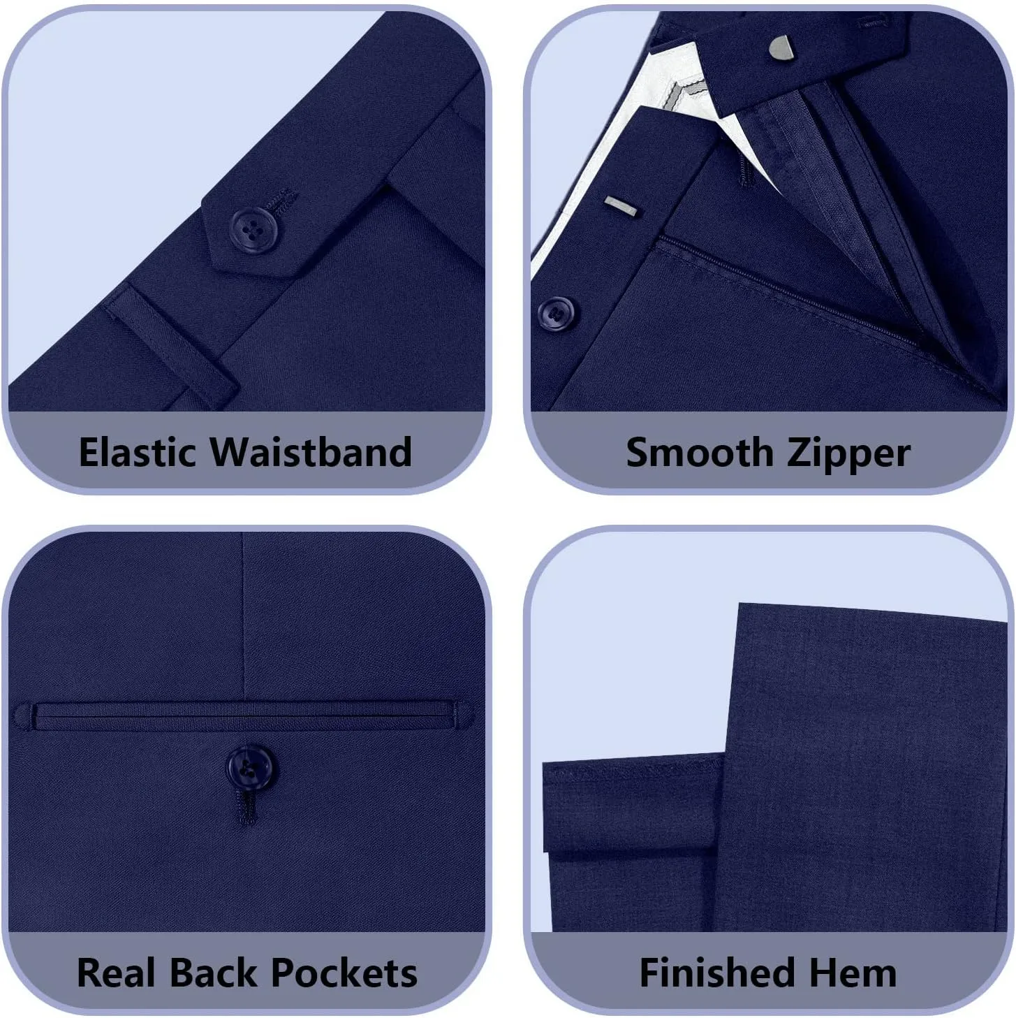 Cooper & Nelson 3 Piece Mens Suit Set, Slim Fit Suit for Men, Solid Jacket, Vest, Pants and Tie