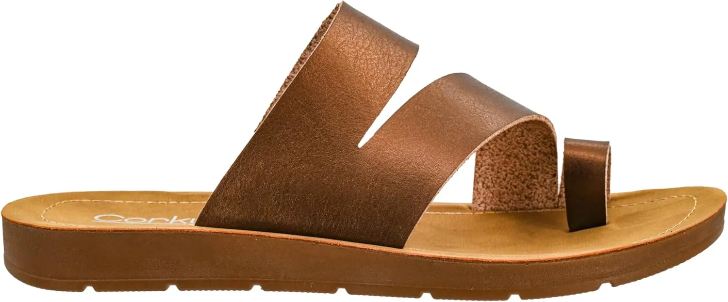 Corkys Footwear Just A Fling Sandals - Features a Toe Wrapped strap for Stability, Unbeatable Cushioned Insoles for Comfort, Slip-on Technology for Easy On and Off