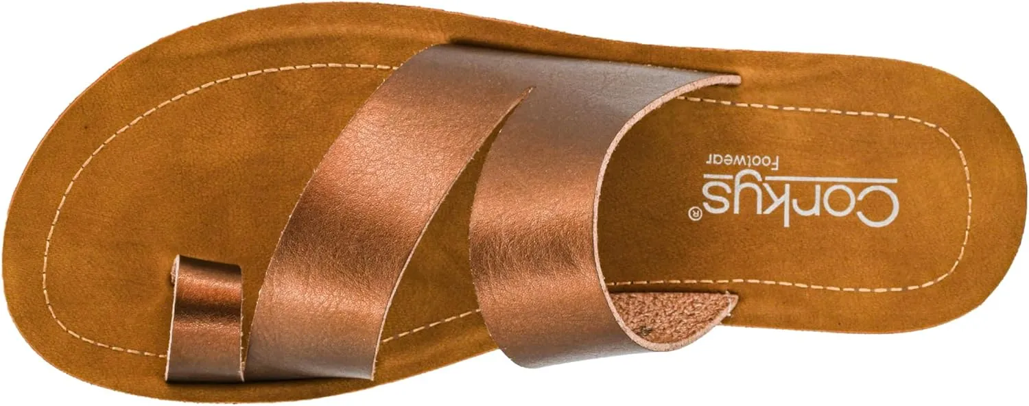 Corkys Footwear Just A Fling Sandals - Features a Toe Wrapped strap for Stability, Unbeatable Cushioned Insoles for Comfort, Slip-on Technology for Easy On and Off