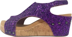 Corkys Footwear Womens Carley Wedges, Featuring Corkys EVA Foam Cushioned Insoles, A 2.5 Inch Heel, Lightweight For All Day Wear, And Hook And Loop Closure