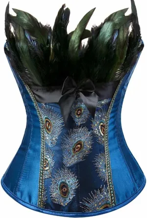 Corset Top Bustier Lingerie for Women Zipper Front Flower Sexy Burlesque Vintage