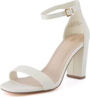 CUSHIONAIRE Women's Bliss one band mid block heel sandal  Memory Foam, Wide Widths Available