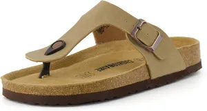 CUSHIONAIRE Women's Leah Cork Footbed Sandal With  Comfort