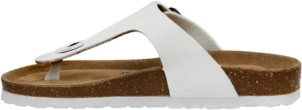 CUSHIONAIRE Women's Leah Cork Footbed Sandal With  Comfort
