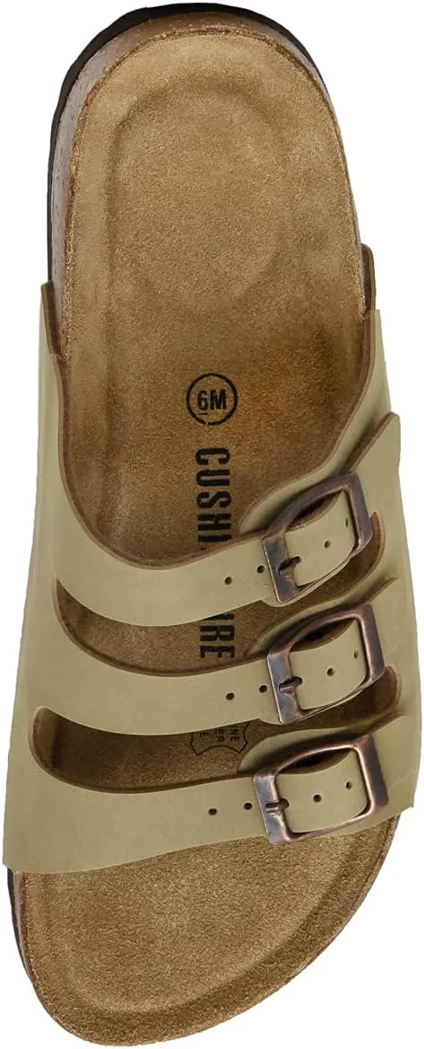 CUSHIONAIRE Women's Lela Cork footbed Sandal with  Comfort