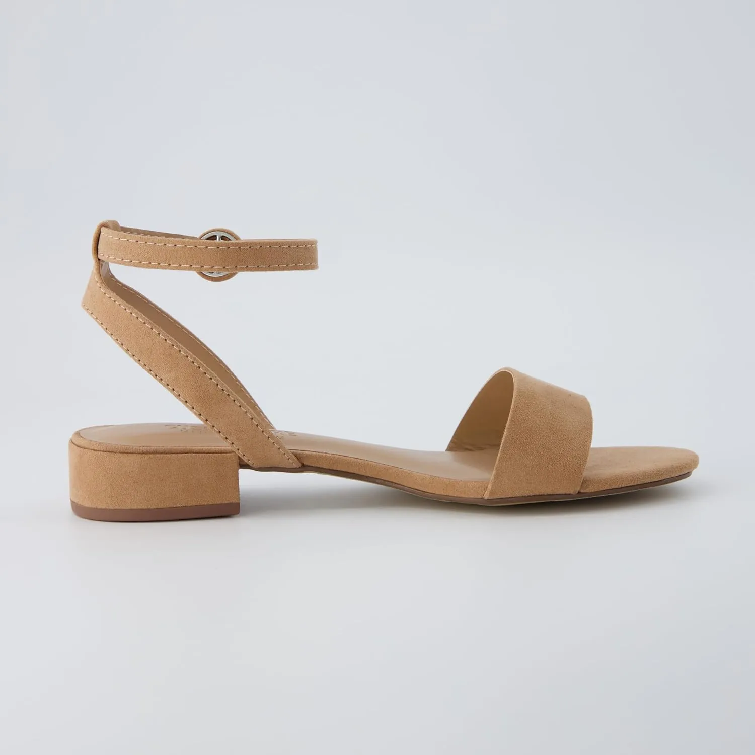 CUSHIONAIRE Women's Nila one band low block heel sandal  Wide Widths Available