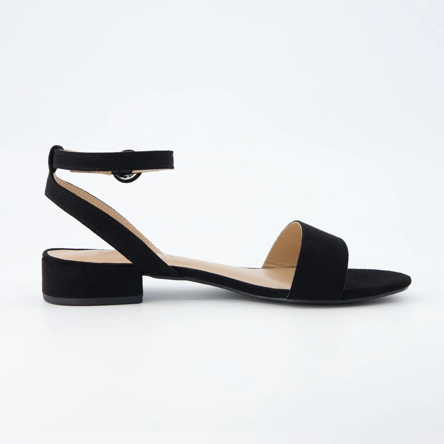 CUSHIONAIRE Women's Nila one band low block heel sandal  Wide Widths Available