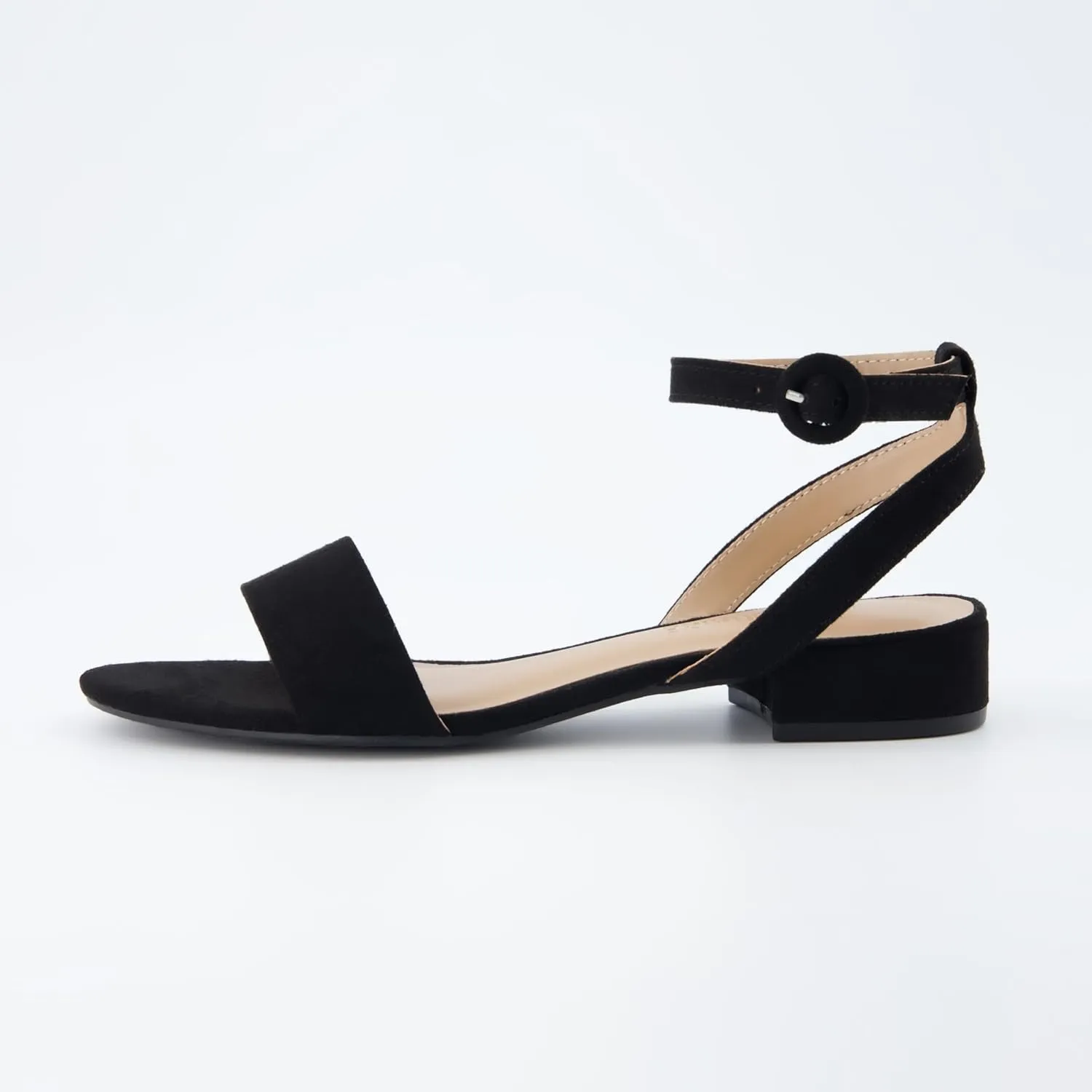 CUSHIONAIRE Women's Nila one band low block heel sandal  Wide Widths Available