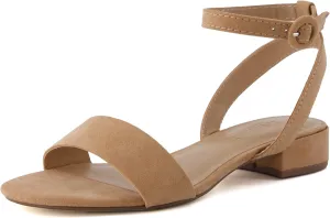 CUSHIONAIRE Women's Nila one band low block heel sandal  Wide Widths Available