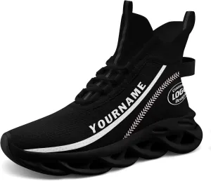 Custom Men Athletic Walking Running Tennis Shoes Fashion Women Hightop Breathable Lightweight Sneaker Unisex Baseball Shoes