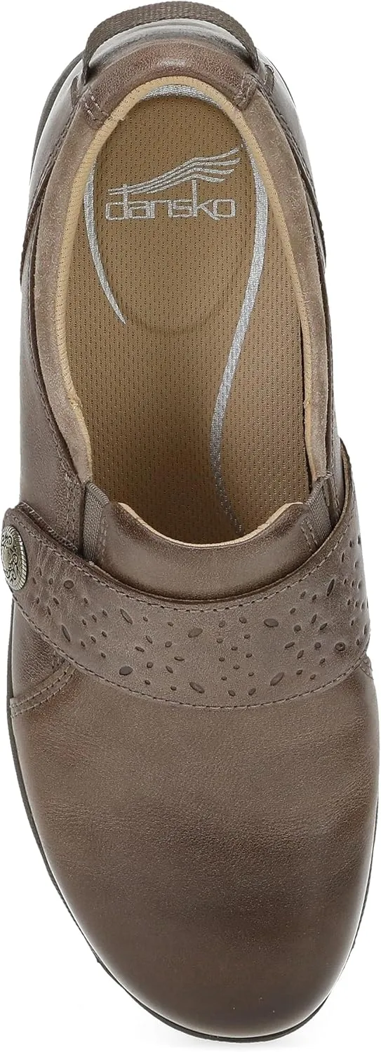 Dansko Sallie Women's Comfort Shoe - Padded Leather Upper, Adjustable Hook and Loop Vamp, Comfort Foam Footbed with Arch Support, Slip Resistant Outsole