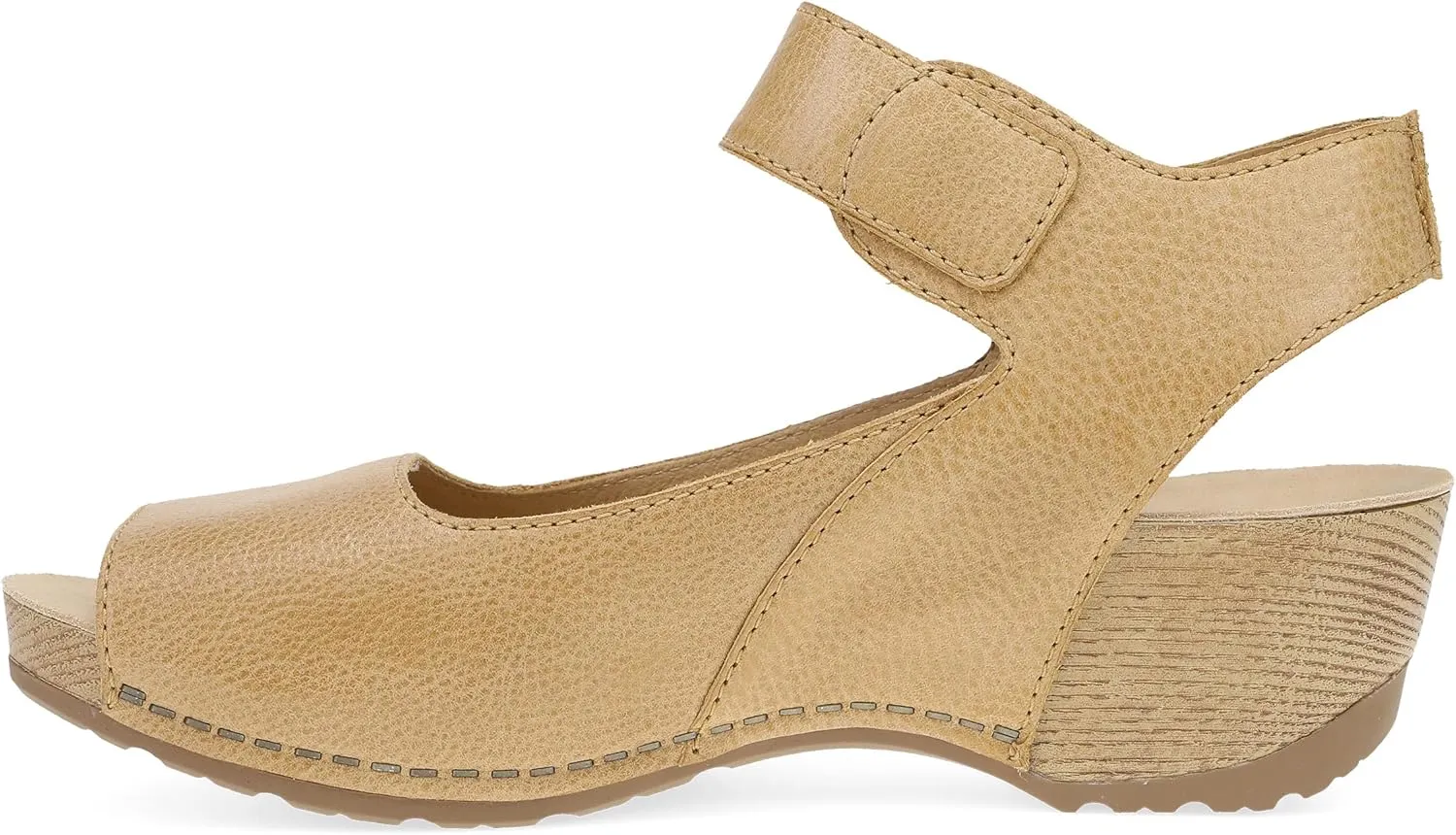 Dansko Tiana Slip-On Platform Sandal for Women – Cushioned, Contoured Footbed for All-Day Comfort and Support – Hook & Loop Strap with Buckle Detail – Lightweight Rubber Outsole