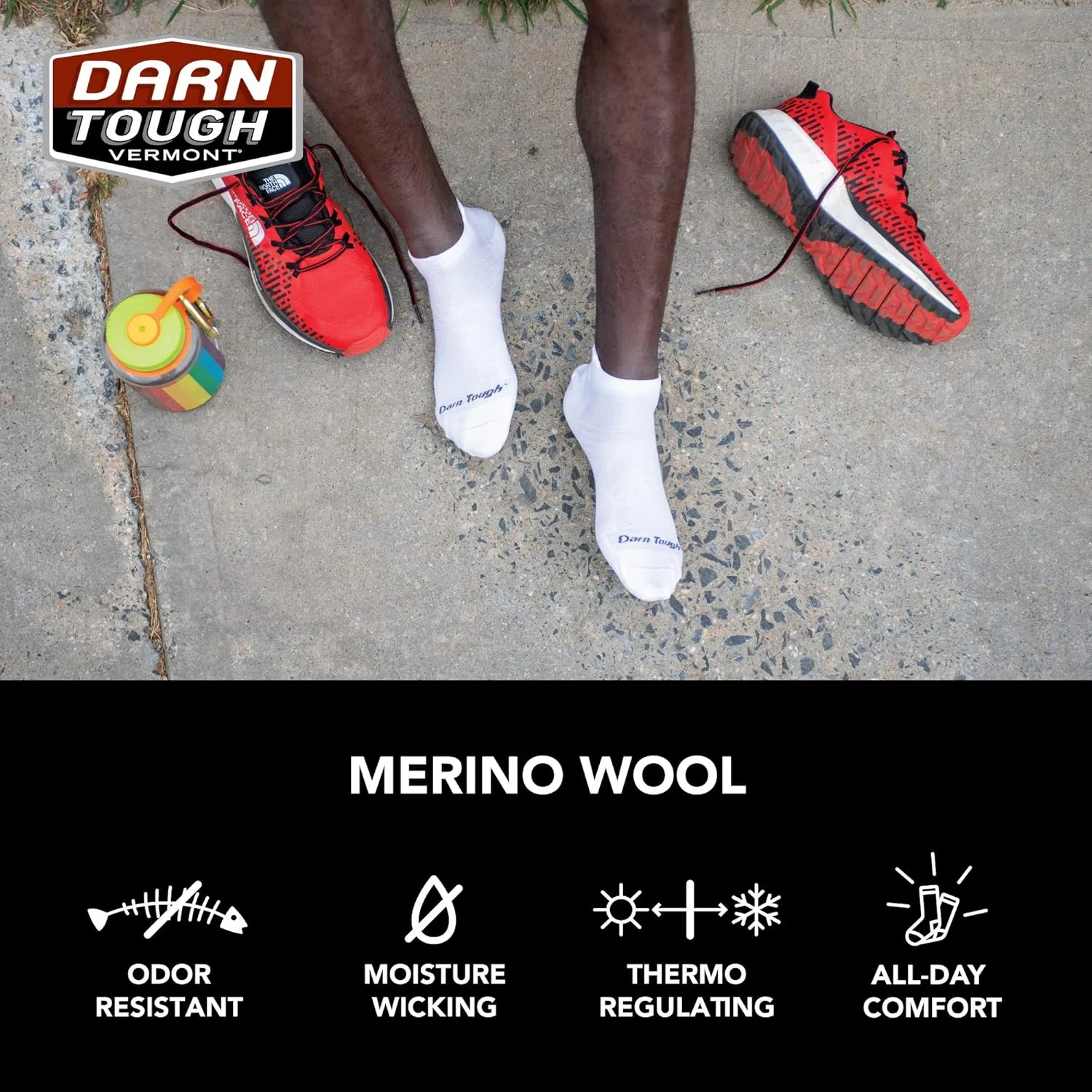 Darn Tough Men's Element 1/4 Lightweight with Cushion Running Sock (Style 1117) -