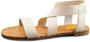 DAYDAYGO Women's Elastic Flat Sandals