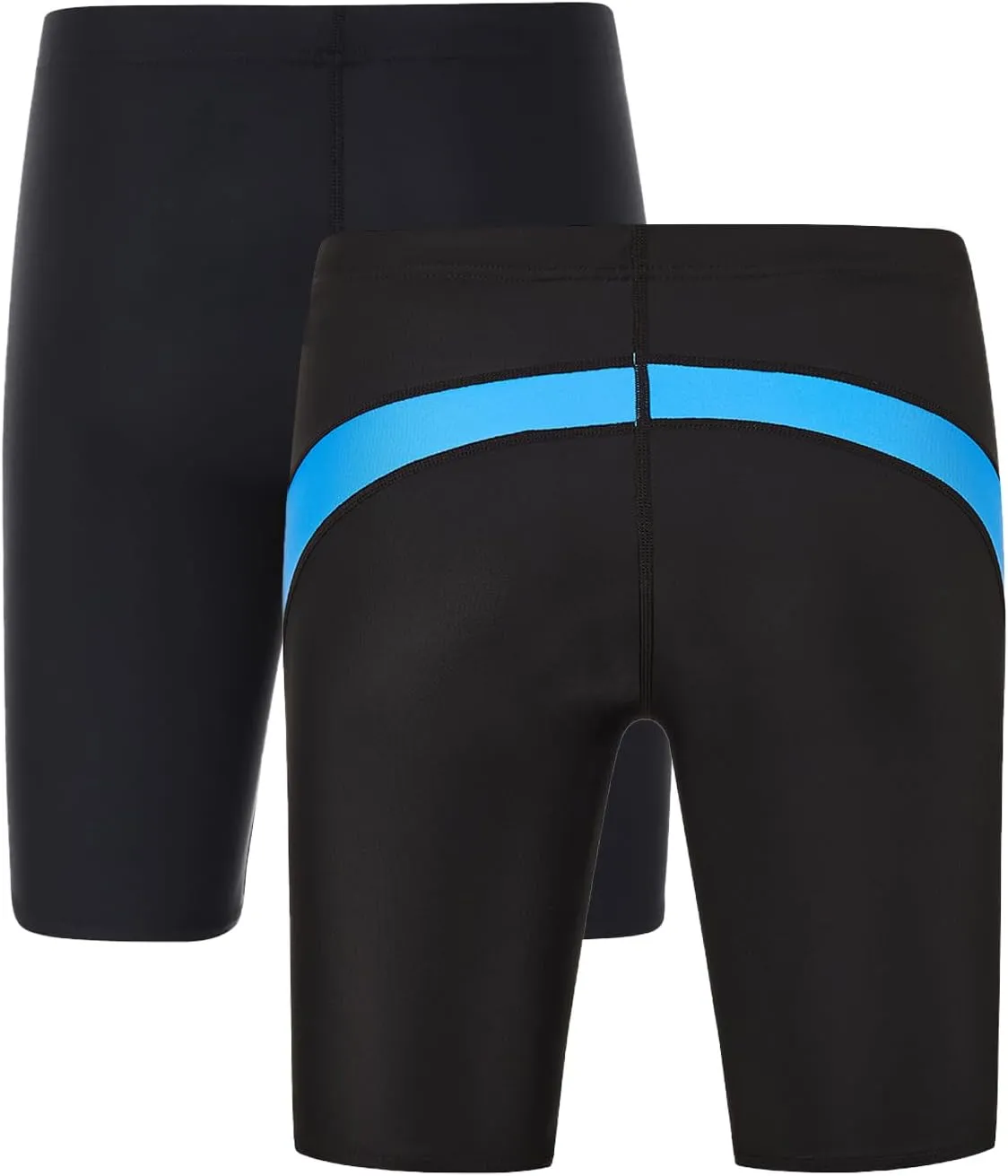 DEVOROPA Boys' Swim Jammers Youth Competitive Swim Team Suit Quick Dry Athletic Swimming Shorts UPF 50 Slim/Regular/Husky Fit