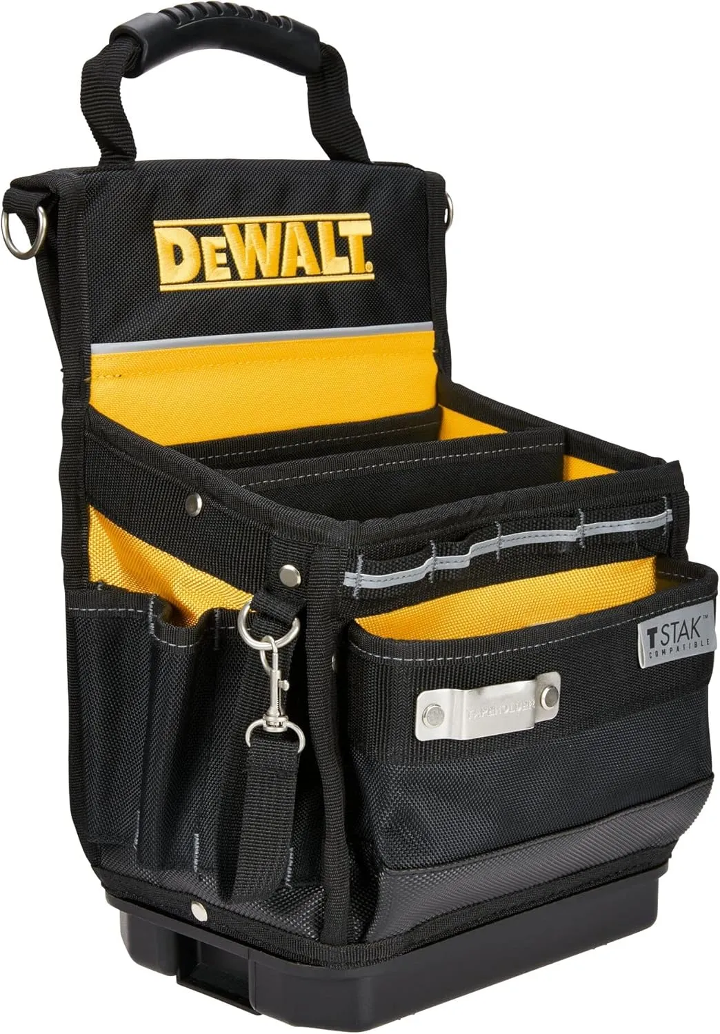 DEWALT Tool Bag, Easy Access Small Tool Pouch with Hard Bottom and Carrying Strap (DWST17624)