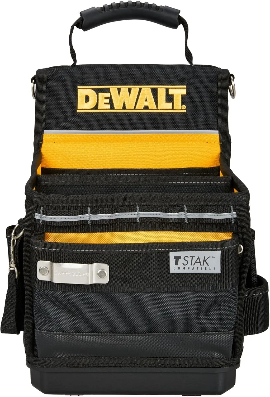 DEWALT Tool Bag, Easy Access Small Tool Pouch with Hard Bottom and Carrying Strap (DWST17624)
