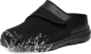 Diabetic Shoes for Men Wide Non-Slip Water-Resistant Orthopedic Slip On Walking Shoes with Adjustable Closure for Swollen Feet Neuropathy Relief, Easy Fit, Arch Support