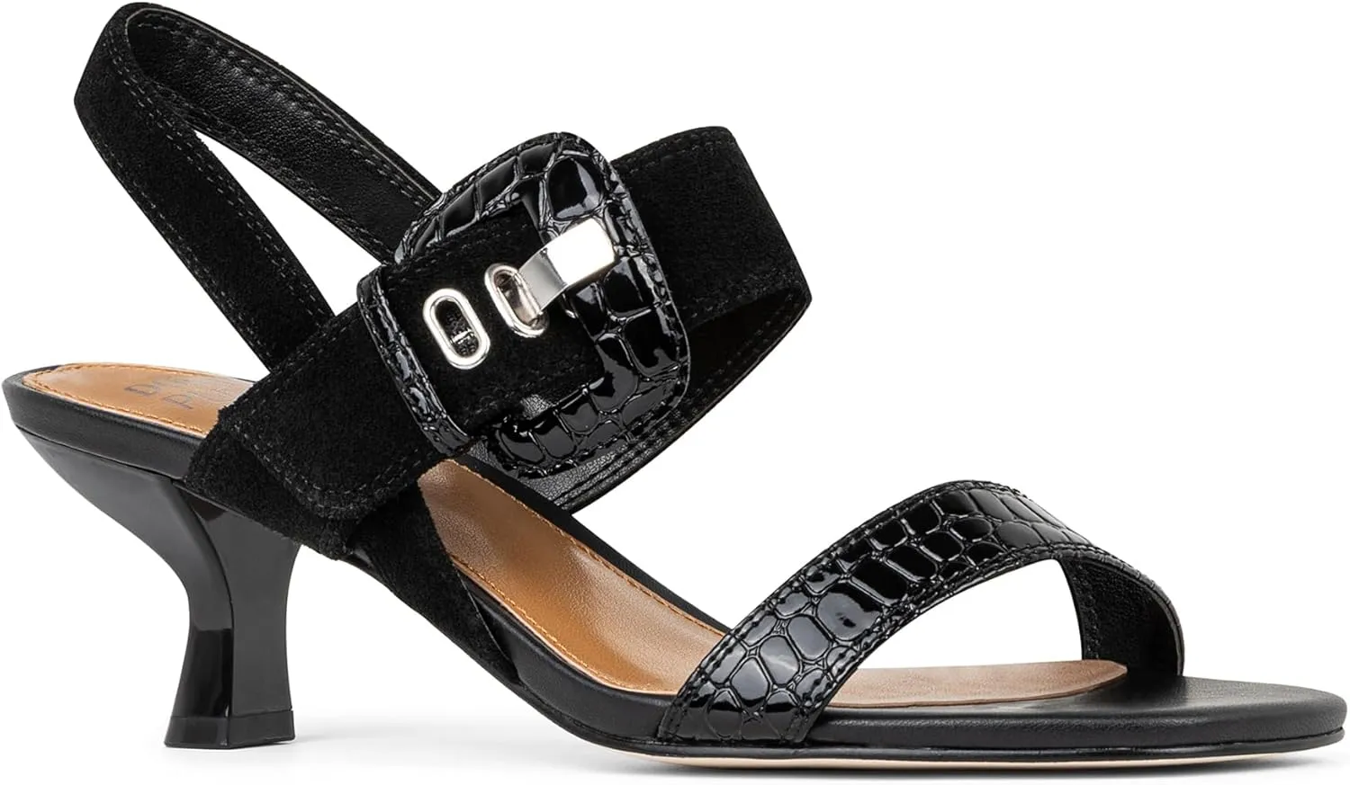 Donald Pliner Women's Keiran Soft Metallic Brush Off Heeled Sandal
