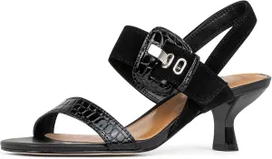 Donald Pliner Women's Keiran Soft Metallic Brush Off Heeled Sandal