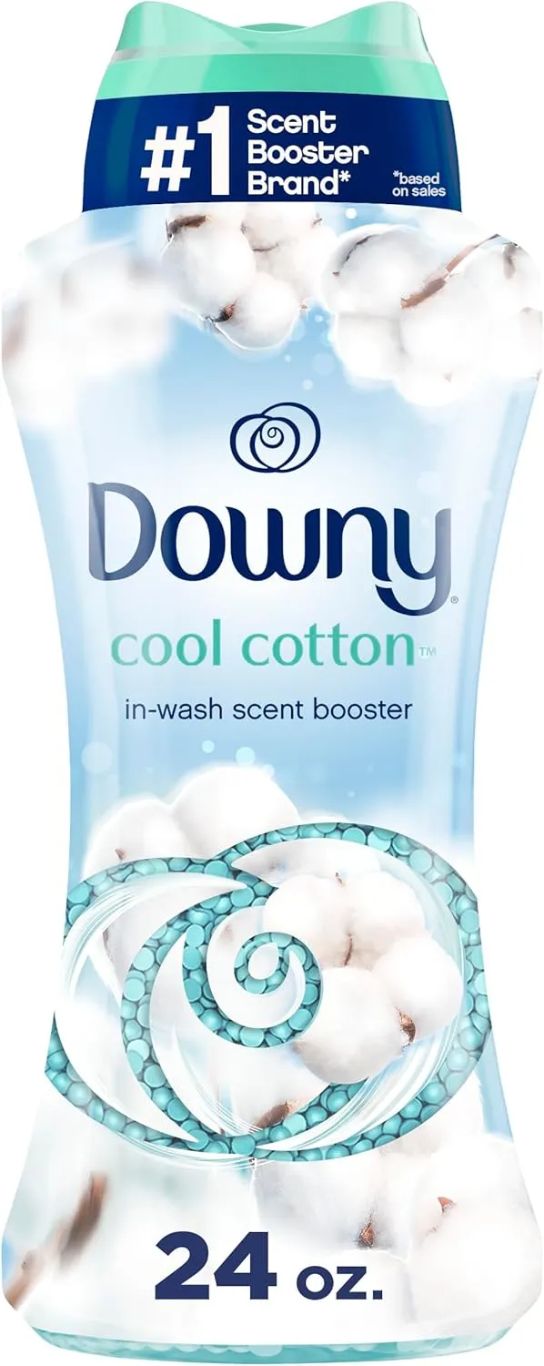 Downy In-Wash Laundry Scent Booster Beads, Cool Cotton, 24 oz