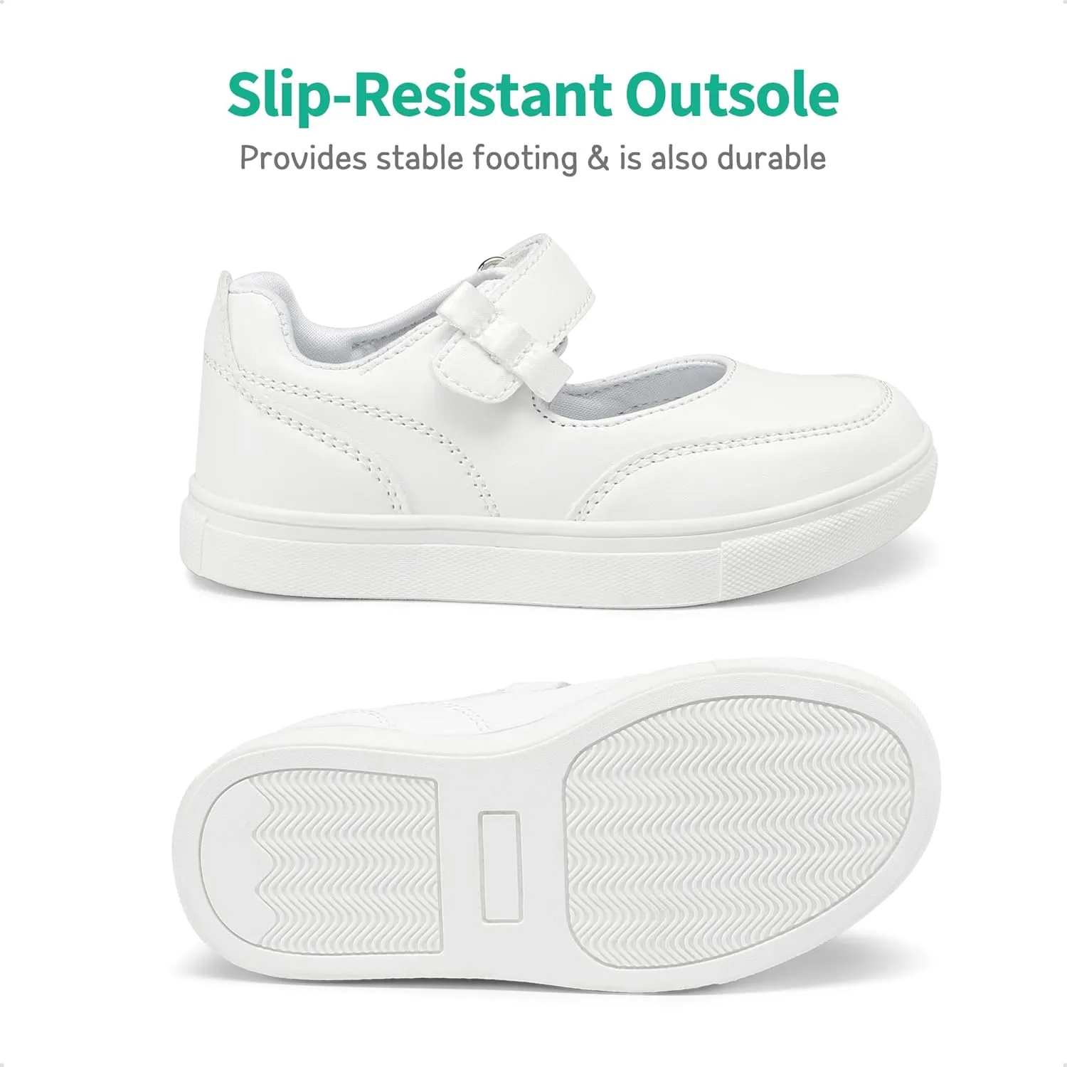 DREAM PAIRS Kids Girls Mary Jane Sneakers Strap Toddler Little Girls School Shoes Soft Walking Party Flat Shoes