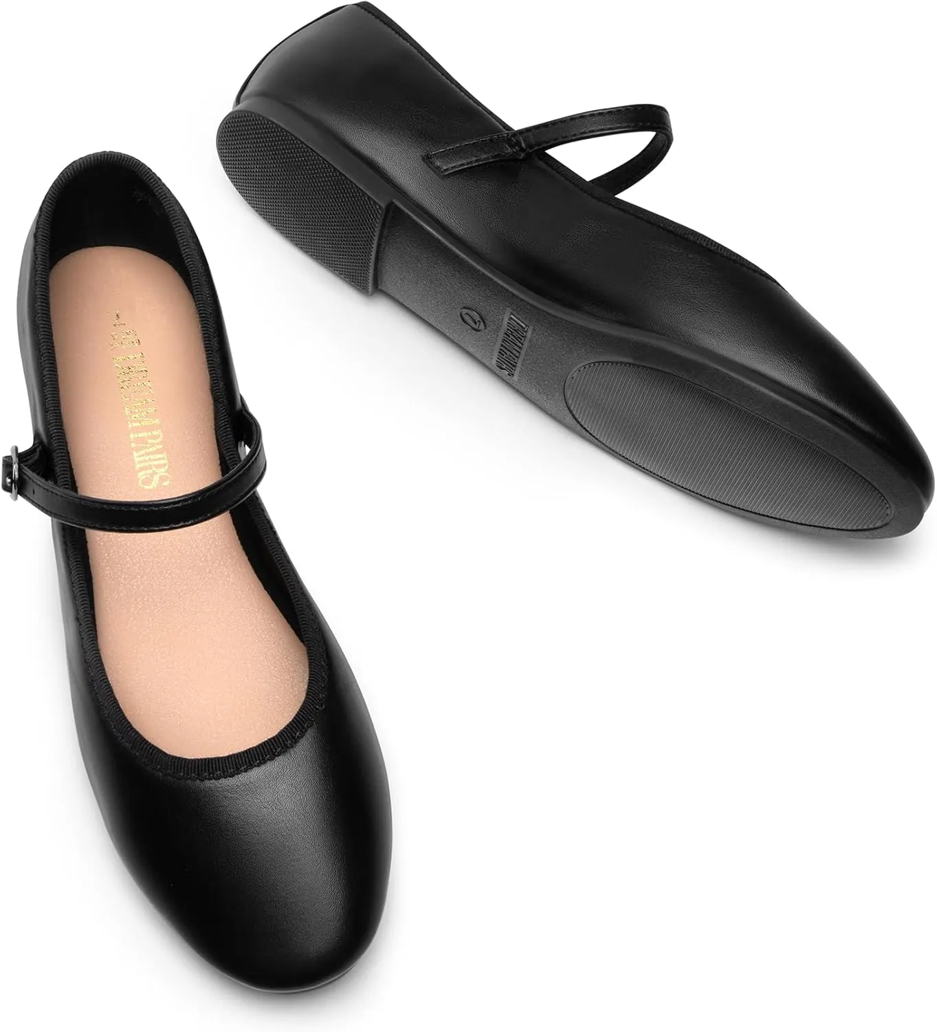 DREAM PAIRS Women's Ballet Flats Mary Jane Shoes, Round Toe Comfortable Dressy Casual Slip-on Work Daily Soft Flat Shoes
