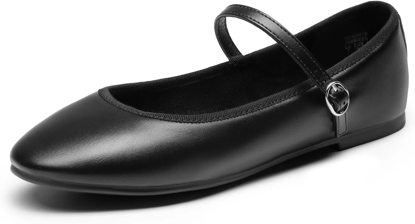 DREAM PAIRS Women's Ballet Flats Mary Jane Shoes, Round Toe Comfortable Dressy Casual Slip-on Work Daily Soft Flat Shoes
