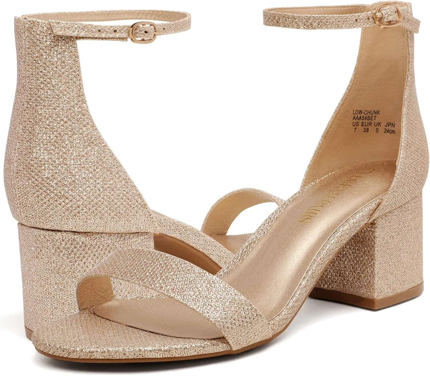 DREAM PAIRS Womens Low-Chunk Low Heel Pump Sandal