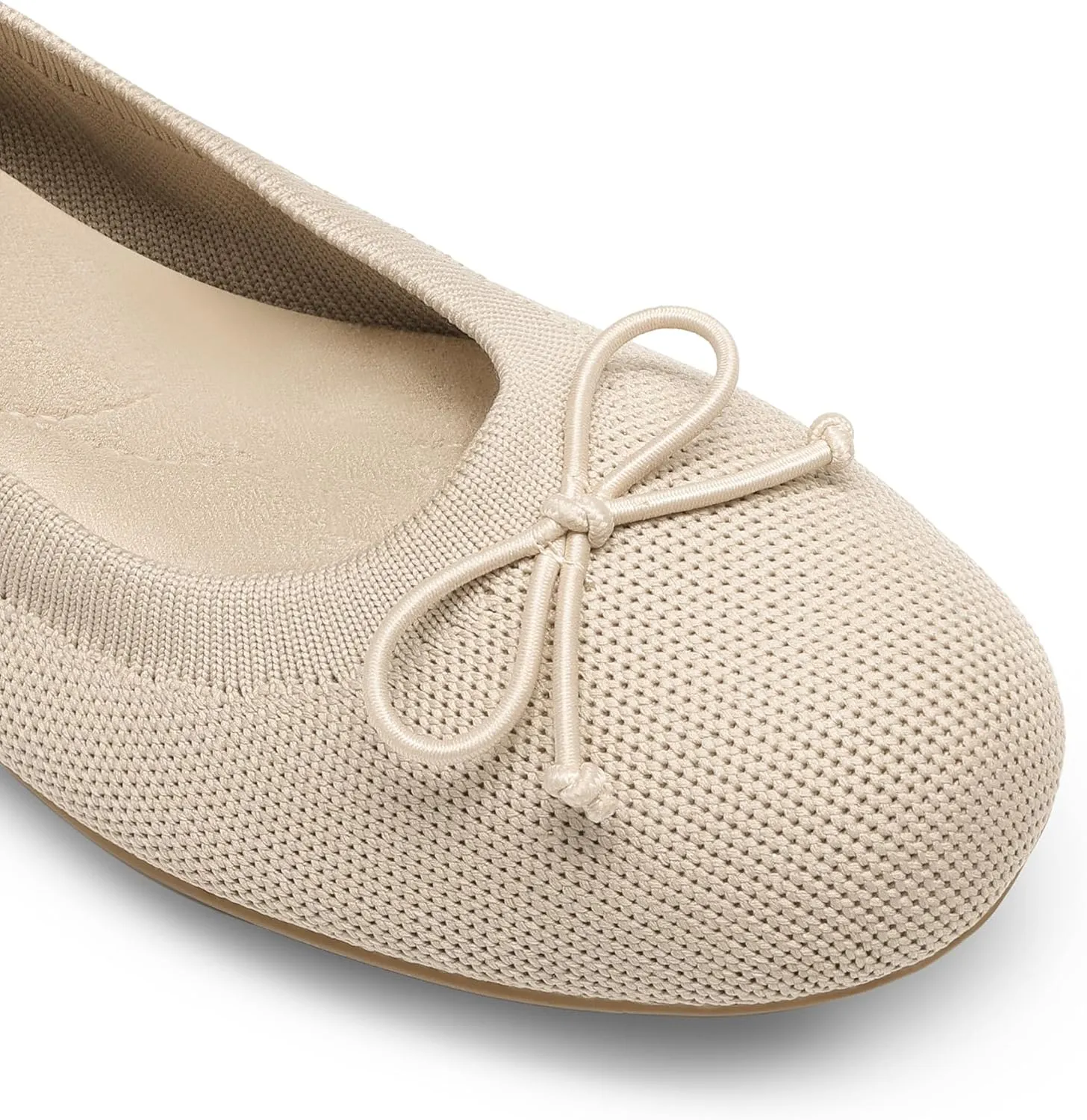 DREAM PAIRS Women's Round Toe Foldable Portable Knit Ballet Flats Comfortable Dressy Flats for Work Office Dress Shoes Business Casual