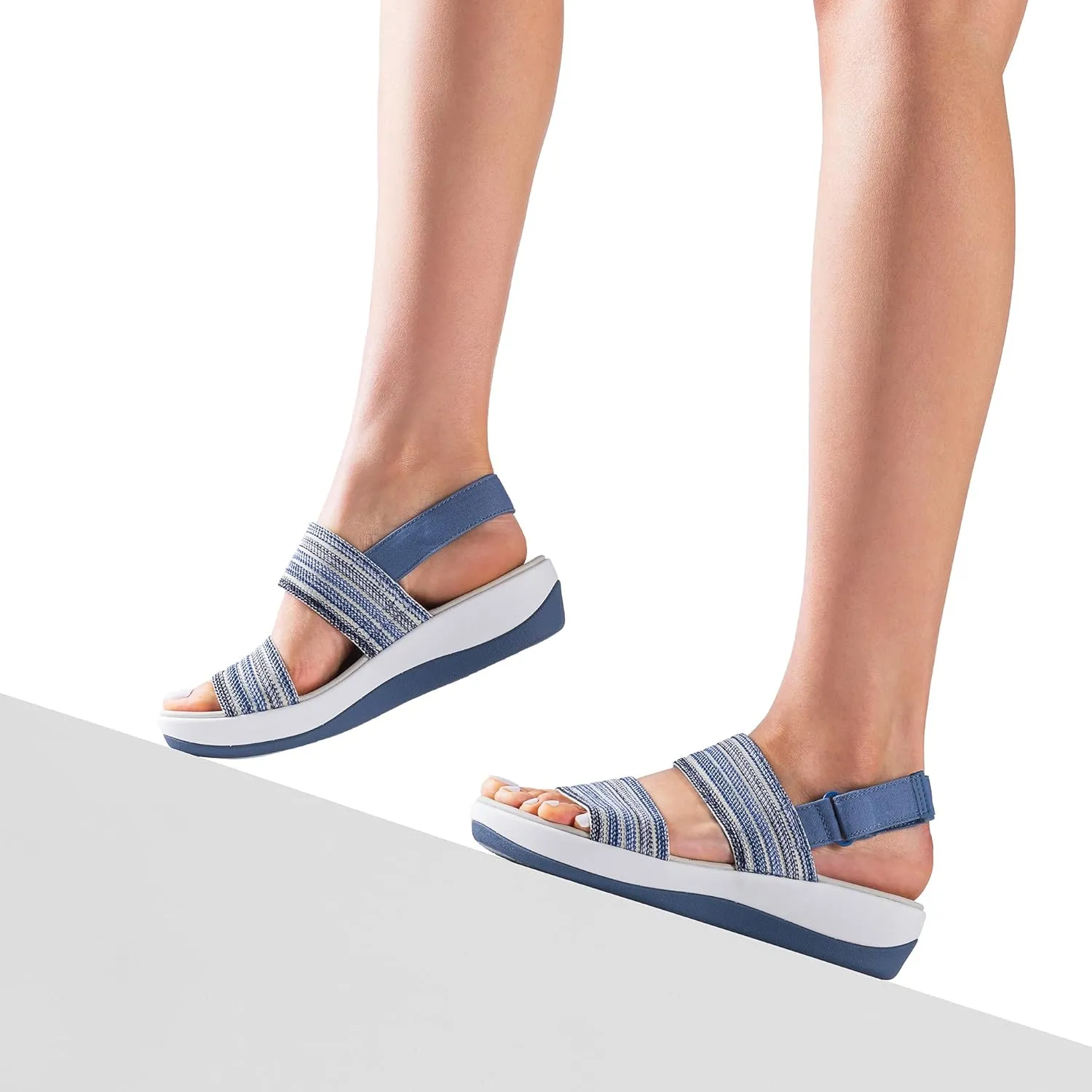 DREAM PAIRS Women's Walking Sandals Lightweight Soft Footbed Low Wedge Comfort Indoor Outdoor Flat Sandals