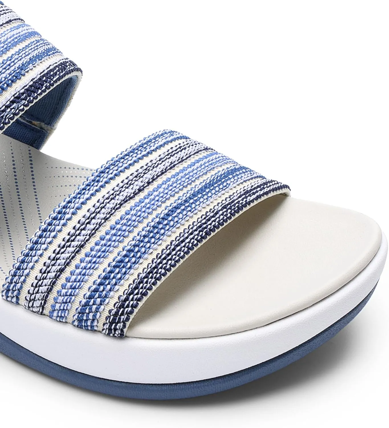 DREAM PAIRS Women's Walking Sandals Lightweight Soft Footbed Low Wedge Comfort Indoor Outdoor Flat Sandals