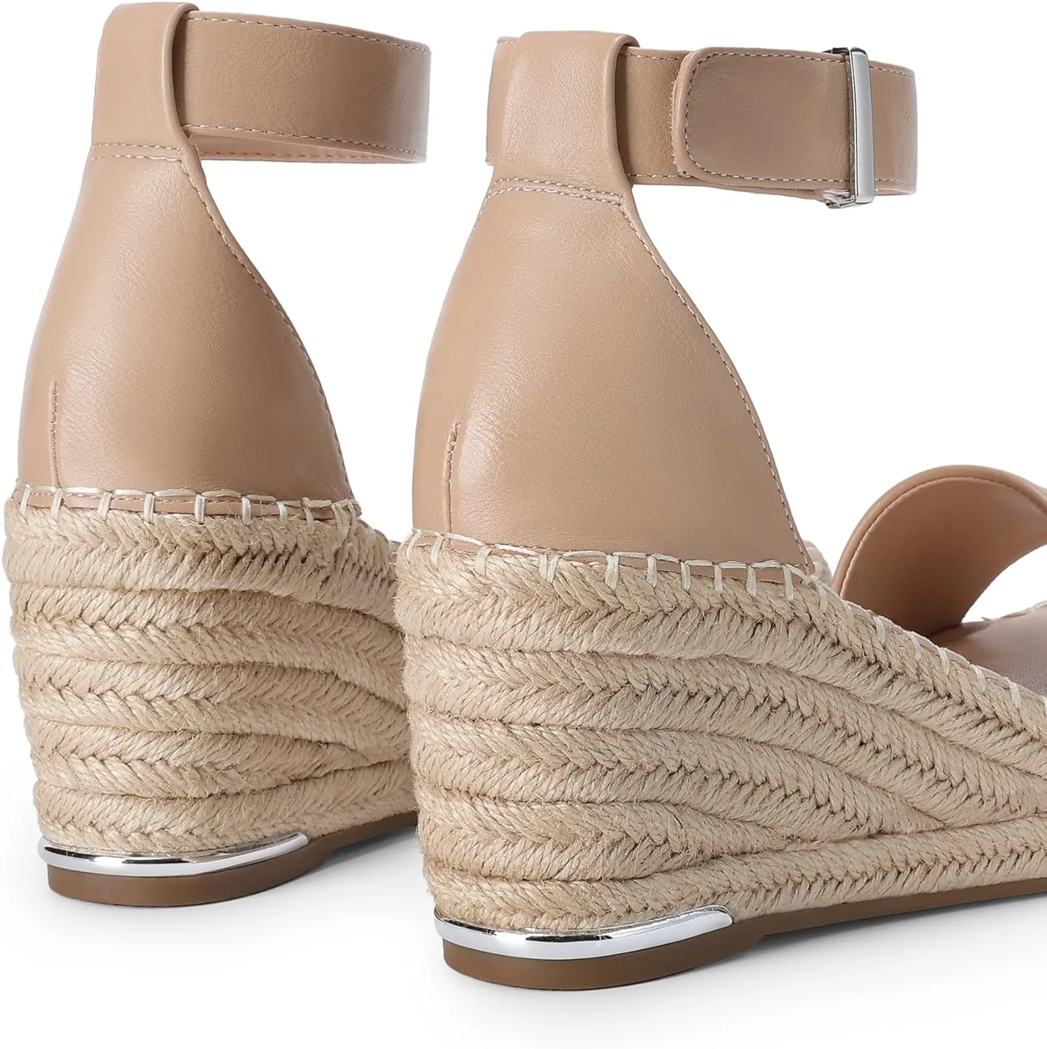 DREAM PAIRS Women's Wedge Sandals Open Toe Espadrilles Sandals Comfortable Dressy Ankle Strap Platform Sandals Suitable for Work Beach Summer Shoes