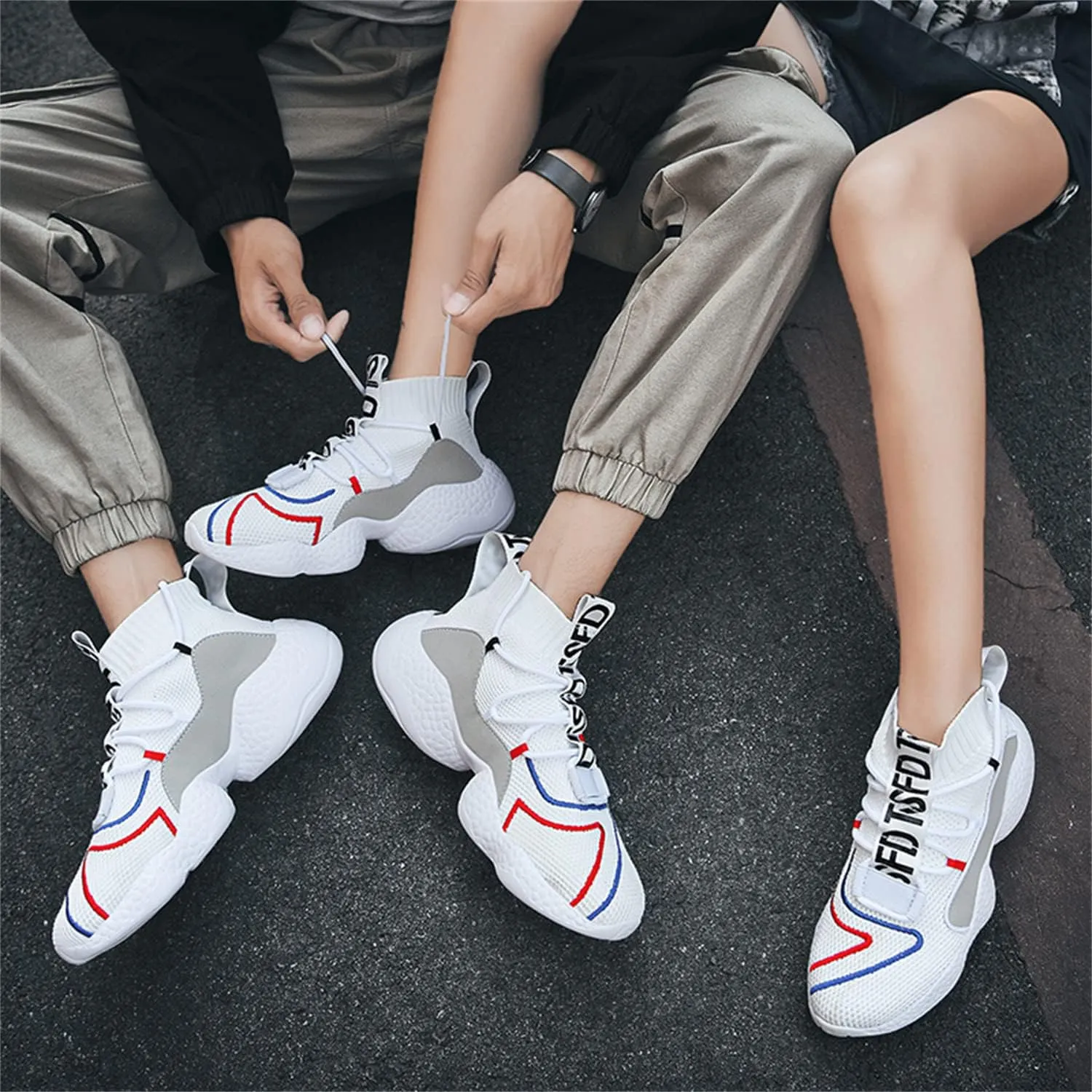 DRESER Couple Shoes High top Men's Socks Shoes Running Light Breathable Casual Women's Sports Shoes Fashion Sports Shoes Climbing Shoes