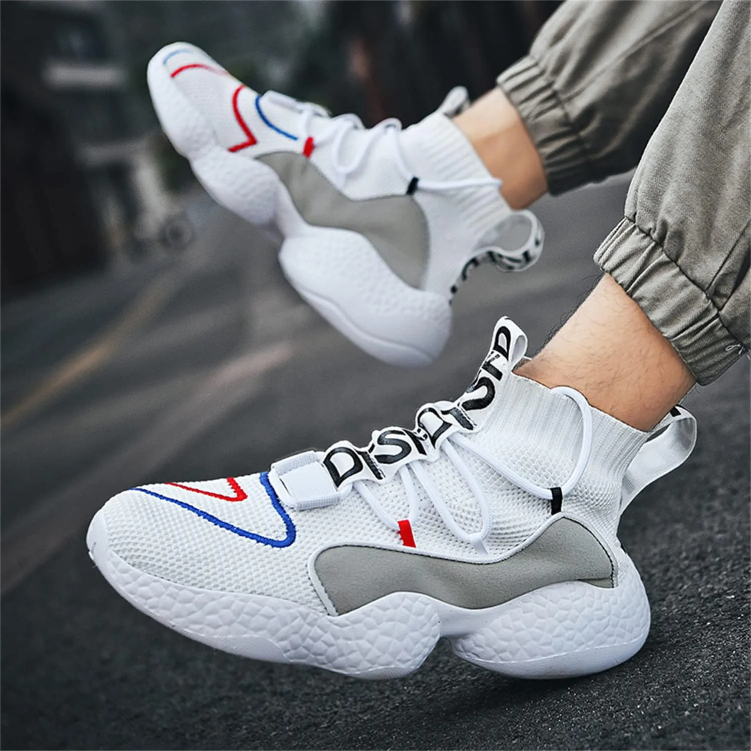 DRESER Couple Shoes High top Men's Socks Shoes Running Light Breathable Casual Women's Sports Shoes Fashion Sports Shoes Climbing Shoes