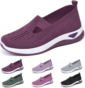 dubuto Women's Walking Shoes 2024 New Wove Breathable Soft Orthopedic Diabetic Comfortable Sneakers for Women Indoor Outdoor Casual Athletic Work Shoes