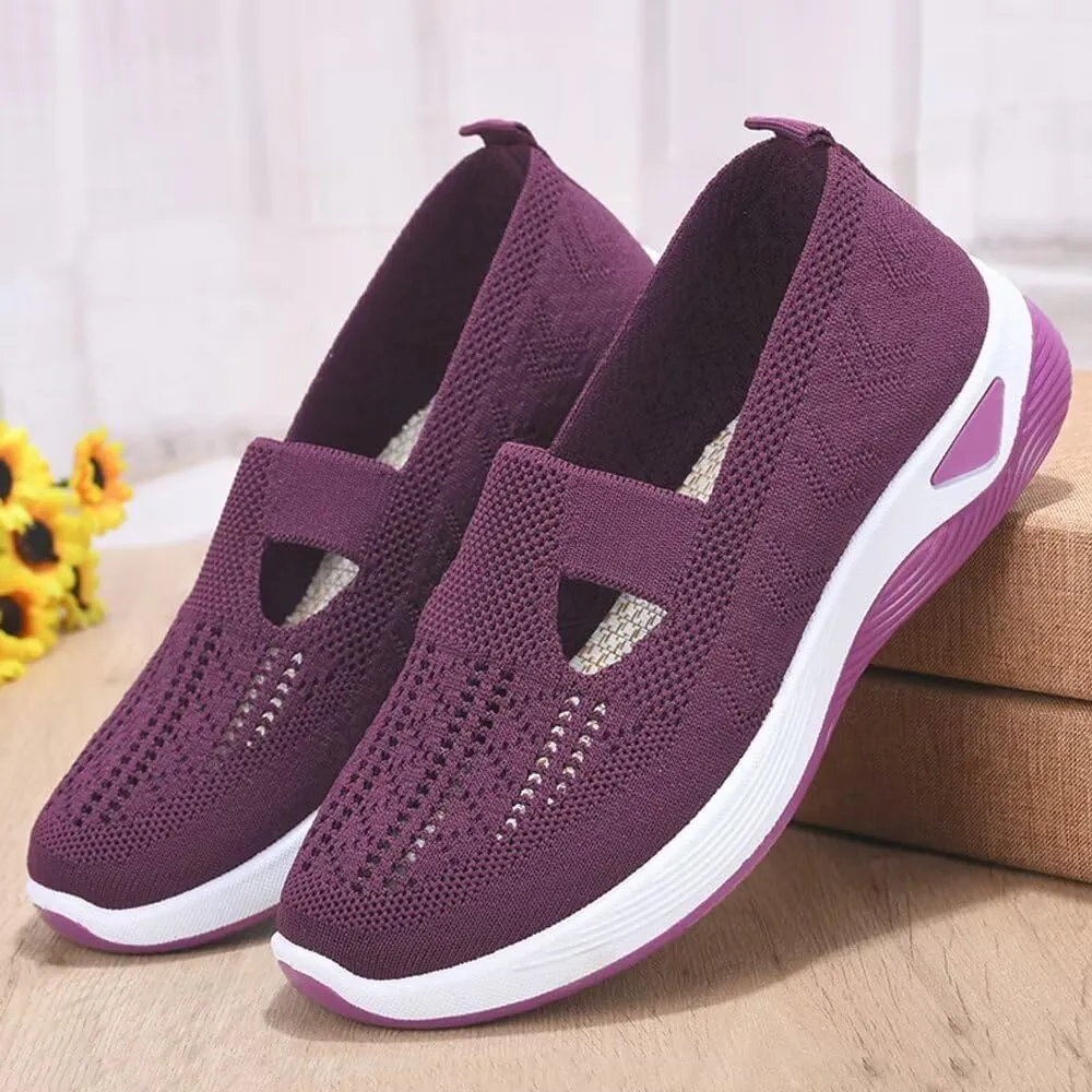 dubuto Women's Walking Shoes 2024 New Wove Breathable Soft Orthopedic Diabetic Comfortable Sneakers for Women Indoor Outdoor Casual Athletic Work Shoes