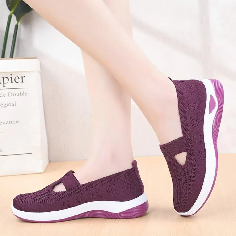 dubuto Women's Walking Shoes 2024 New Wove Breathable Soft Orthopedic Diabetic Comfortable Sneakers for Women Indoor Outdoor Casual Athletic Work Shoes