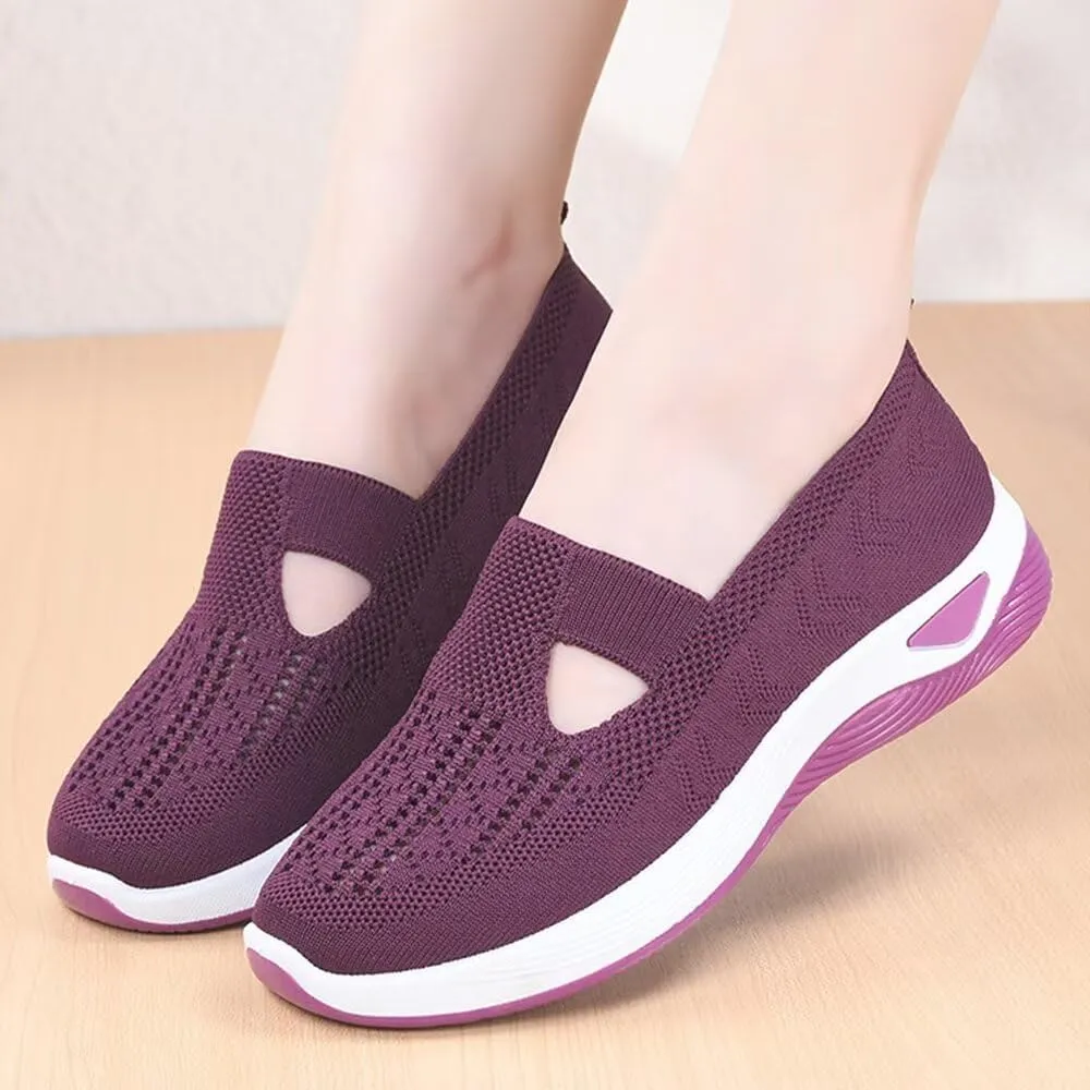 dubuto Women's Walking Shoes 2024 New Wove Breathable Soft Orthopedic Diabetic Comfortable Sneakers for Women Indoor Outdoor Casual Athletic Work Shoes