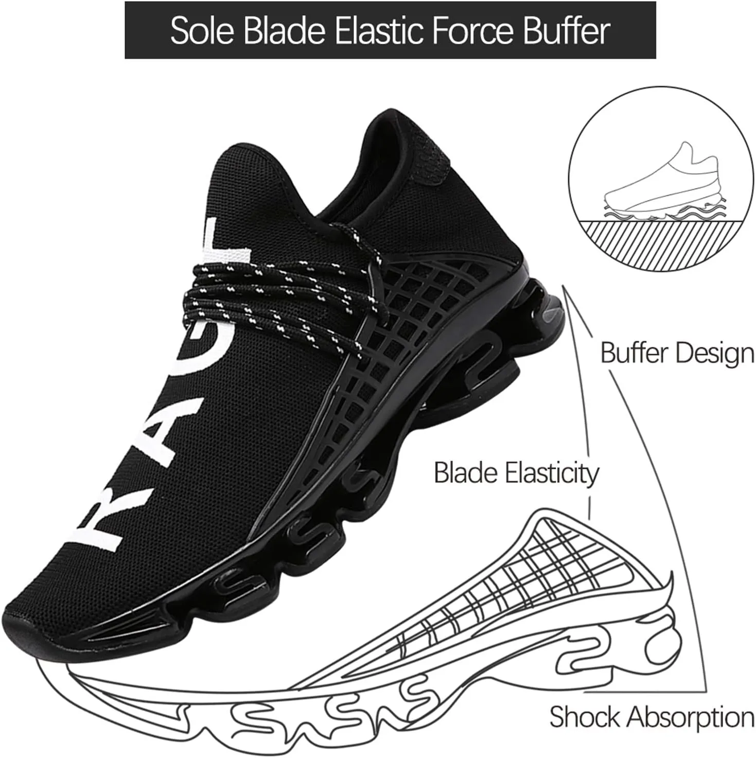 DUORO Mens Slip On Road Running Shoes Breathable Lightweight Comfortable Walking Shoes Athletic Gym Tennis Shoes for Men