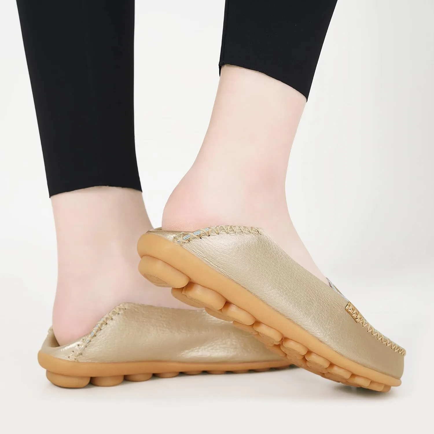 DUOYANGJIASHA Women's Comfortable Loafers Casual Round Toe Moccasins Wild Driving Flats Soft Walking Shoes Women Slip On