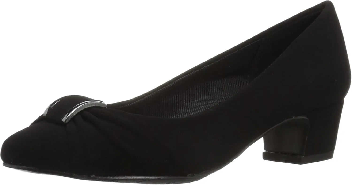Easy Street Womens Eloise Faux Leather Dressy Block Heel