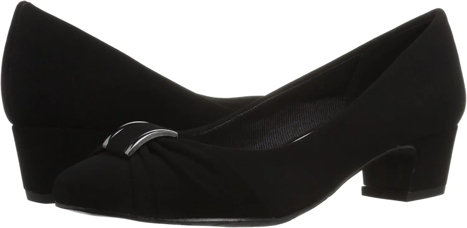 Easy Street Womens Eloise Faux Leather Dressy Block Heel