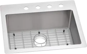 Elkay ECTSR25229TBG1 Crosstown Single Bowl Dual Mount Stainless Steel Sink Kit