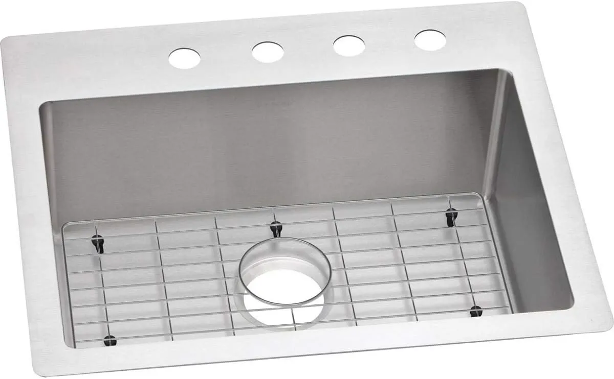 Elkay ECTSR25229TBG1 Crosstown Single Bowl Dual Mount Stainless Steel Sink Kit