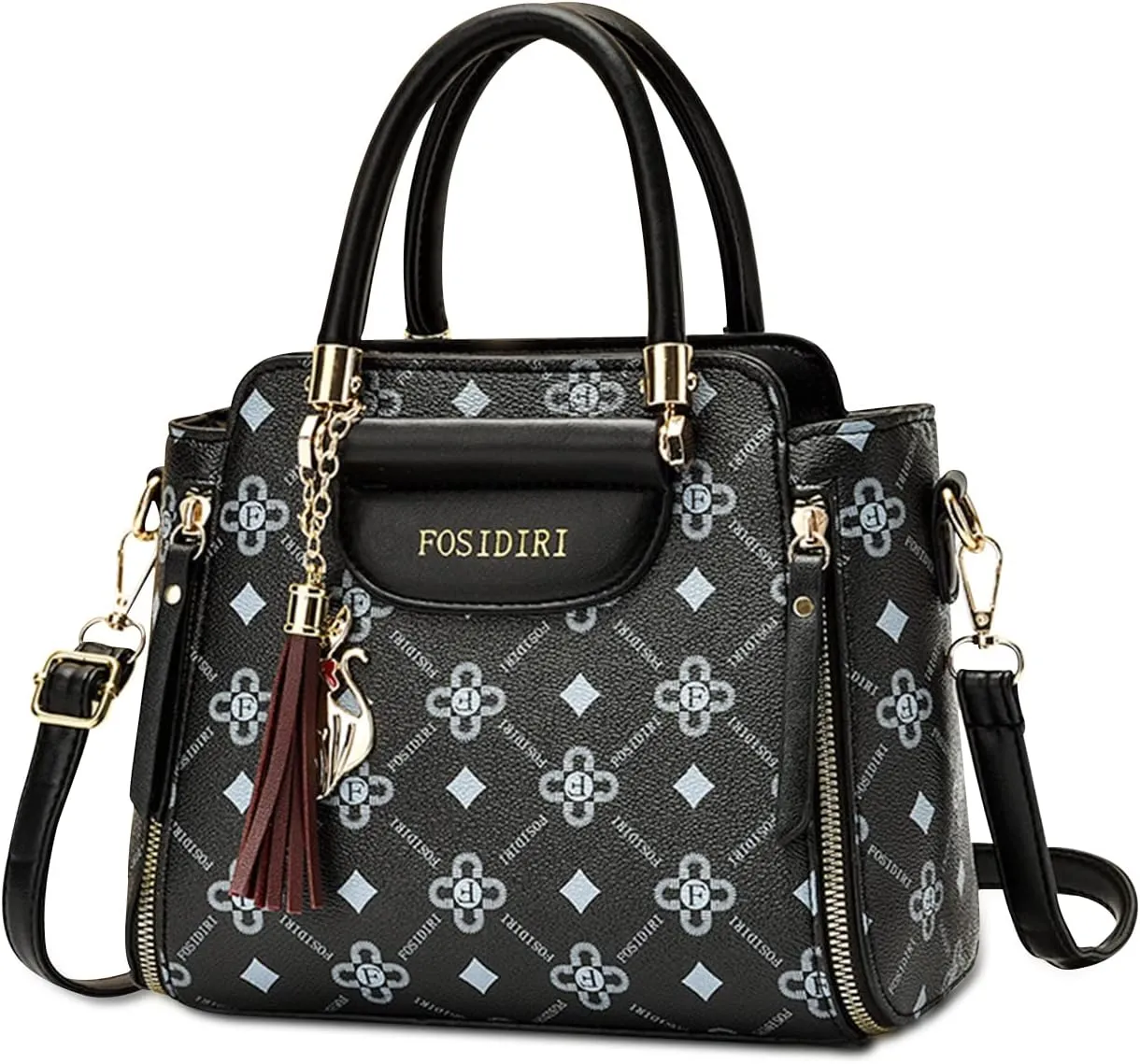 Ergocar 2022 New Women's Tote Handbags with Tassel Pendant, Fashion Vintage Tote Bag, Elegant Top-Handle Bag Boston Bag